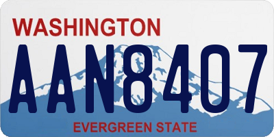 WA license plate AAN8407