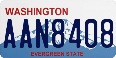 WA license plate AAN8408