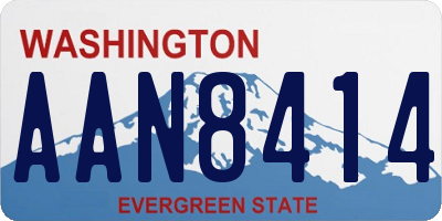 WA license plate AAN8414