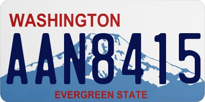WA license plate AAN8415