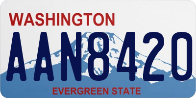 WA license plate AAN8420