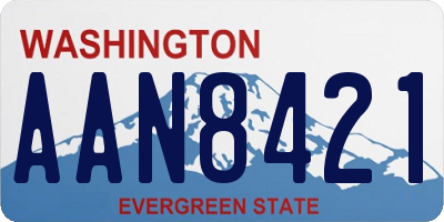 WA license plate AAN8421