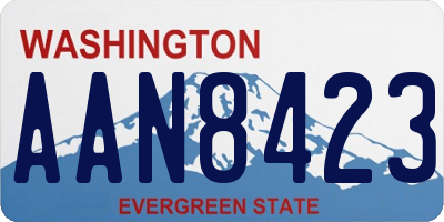 WA license plate AAN8423