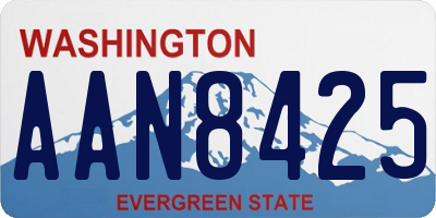 WA license plate AAN8425