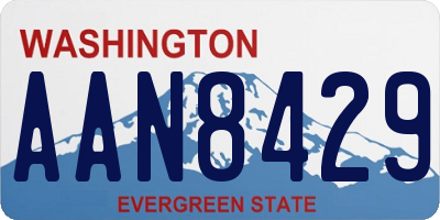 WA license plate AAN8429