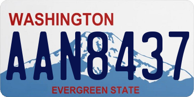 WA license plate AAN8437