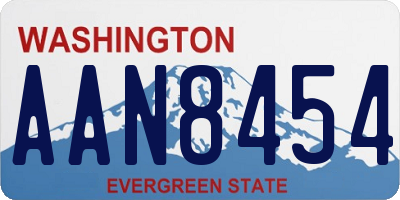 WA license plate AAN8454