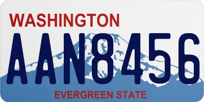 WA license plate AAN8456