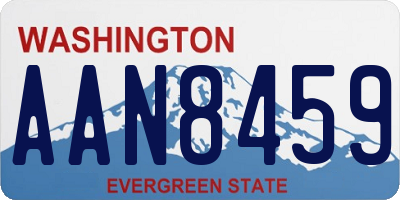 WA license plate AAN8459