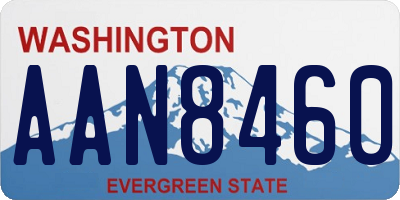 WA license plate AAN8460