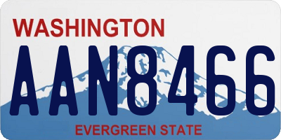 WA license plate AAN8466