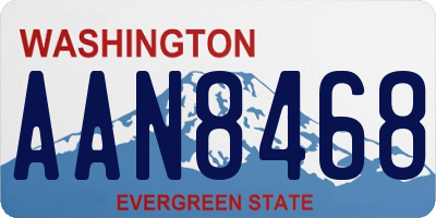 WA license plate AAN8468