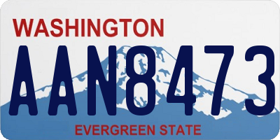 WA license plate AAN8473