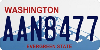 WA license plate AAN8477