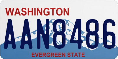 WA license plate AAN8486