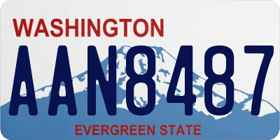 WA license plate AAN8487