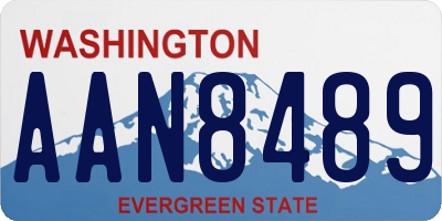 WA license plate AAN8489