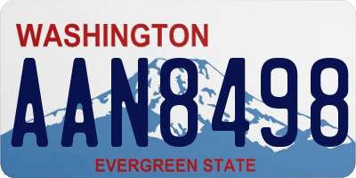 WA license plate AAN8498