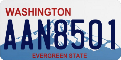 WA license plate AAN8501
