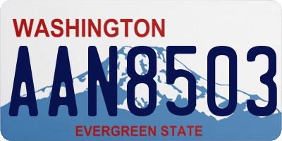 WA license plate AAN8503
