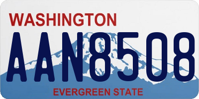 WA license plate AAN8508