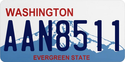WA license plate AAN8511