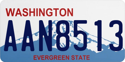 WA license plate AAN8513