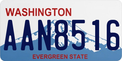 WA license plate AAN8516