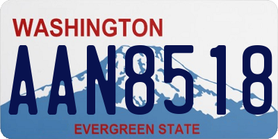 WA license plate AAN8518