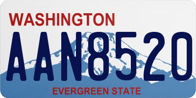 WA license plate AAN8520