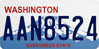 WA license plate AAN8524