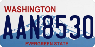 WA license plate AAN8530