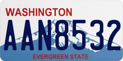 WA license plate AAN8532