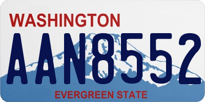 WA license plate AAN8552