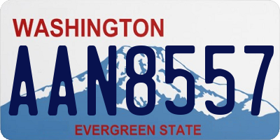 WA license plate AAN8557