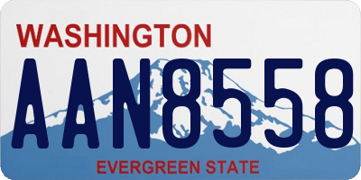 WA license plate AAN8558