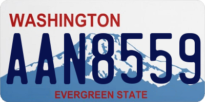 WA license plate AAN8559