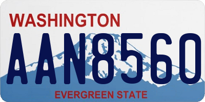 WA license plate AAN8560