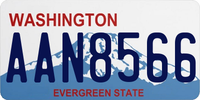 WA license plate AAN8566