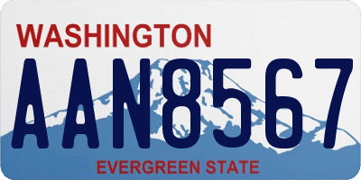 WA license plate AAN8567