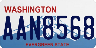 WA license plate AAN8568