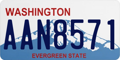 WA license plate AAN8571