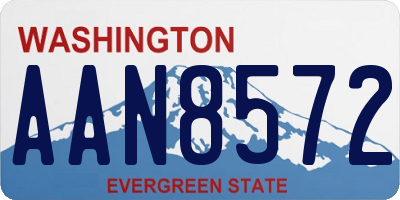 WA license plate AAN8572