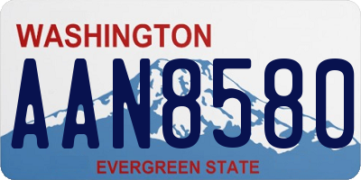 WA license plate AAN8580