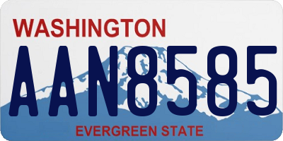 WA license plate AAN8585