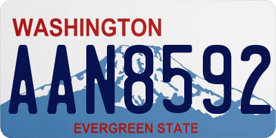 WA license plate AAN8592