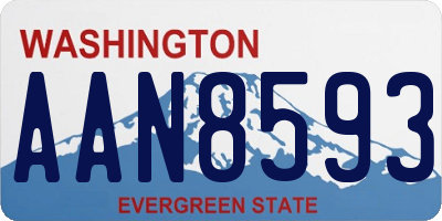 WA license plate AAN8593