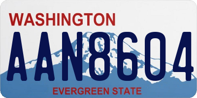 WA license plate AAN8604