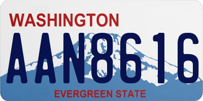 WA license plate AAN8616