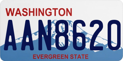 WA license plate AAN8620